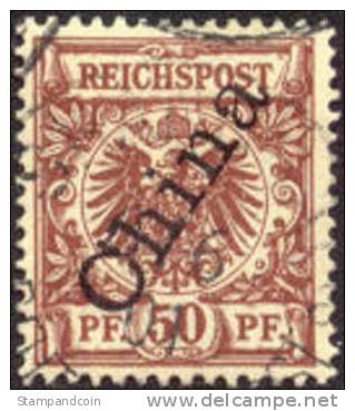 Germany Offices In China #6 XF Used 50pf From 1898 - Deutsche Post In China