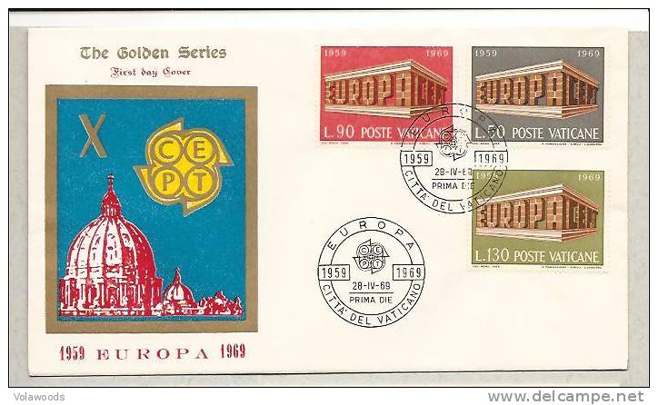 Vaticano - Busta Fdc Con Serie Completa: Europa CEPT - 1969 *G - 1969