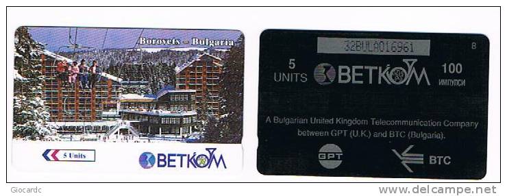 BULGARIA - GPT - BETKOM - 1996 BOROVETS  - CODE 32BULA - USATA  (USED) - RIF. 7503 - Bulgarie