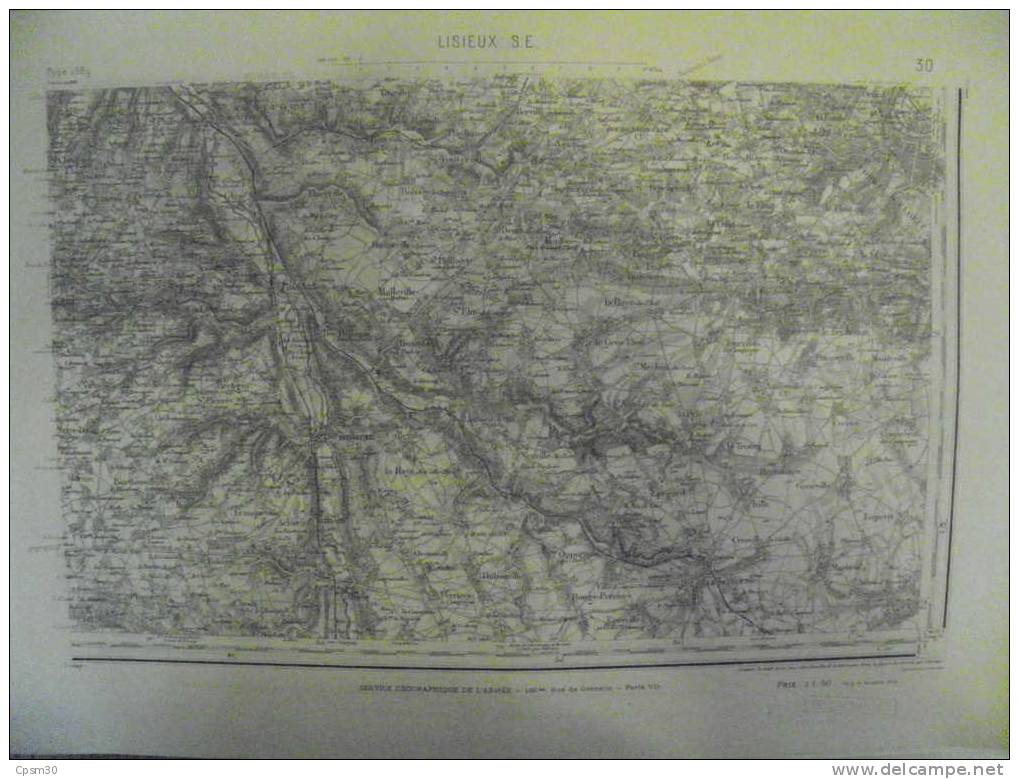 CARTE GEOGRAPHIQUE 14 CALVADOS Type 1889 Noir Et Blanc N° 30 Et 47 - Other & Unclassified