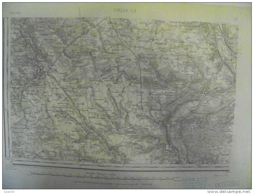 CARTE GEOGRAPHIQUE 14 CALVADOS Type 1889 Noir Et Blanc N° 30 Et 47 - Other & Unclassified