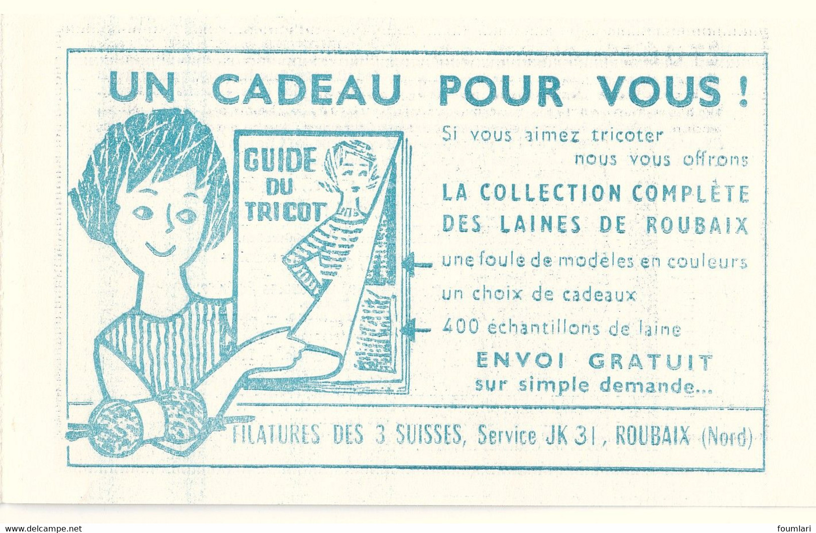 Couverture De Carnet VIDE - CHEQUES POSTAUX / SATAM / 3 SUISSES - Série 1.60 - 1959-1960 Marianna Alla Nef