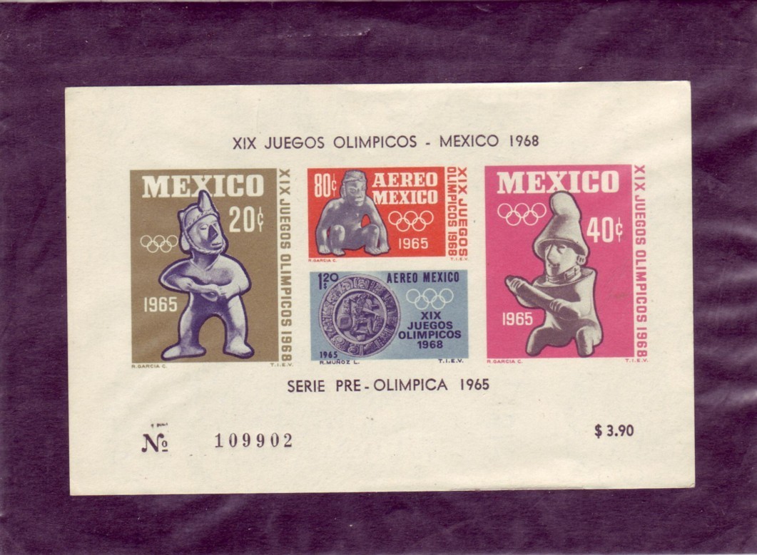 MEXIQUE  BF 3 * *  NON DENTELE   JO  1968 - Zomer 1968: Mexico-City