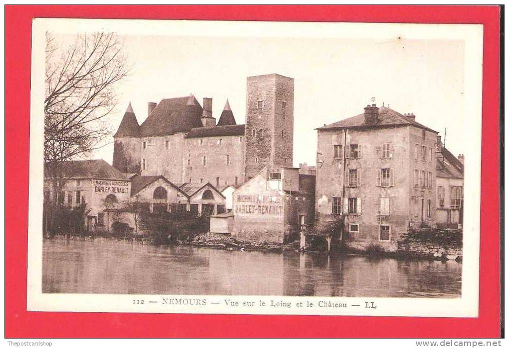 °°° CPA 77 Nemours VUE SUR LE LOING ET LE CHATEAU More Nemours LISTED FOR SALE - Nemours