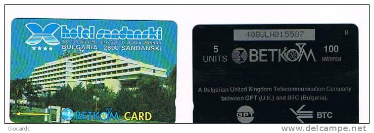 BULGARIA - GPT - BETKOM 1996 HOTEL SANDANSKI  - CODE 40BULH -  (USED) - RIF. 7521 - Bulgarije