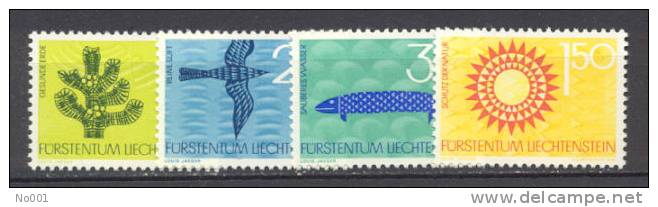 Liechtenstein   408/411  * *    TB  Protection De La Nature     Cote 2.5  Euro - Ungebraucht