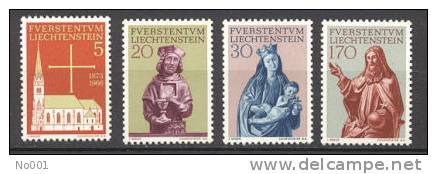 Liechtenstein   418/421   * *  TB  Eglise  Cote  3 Euro - Neufs