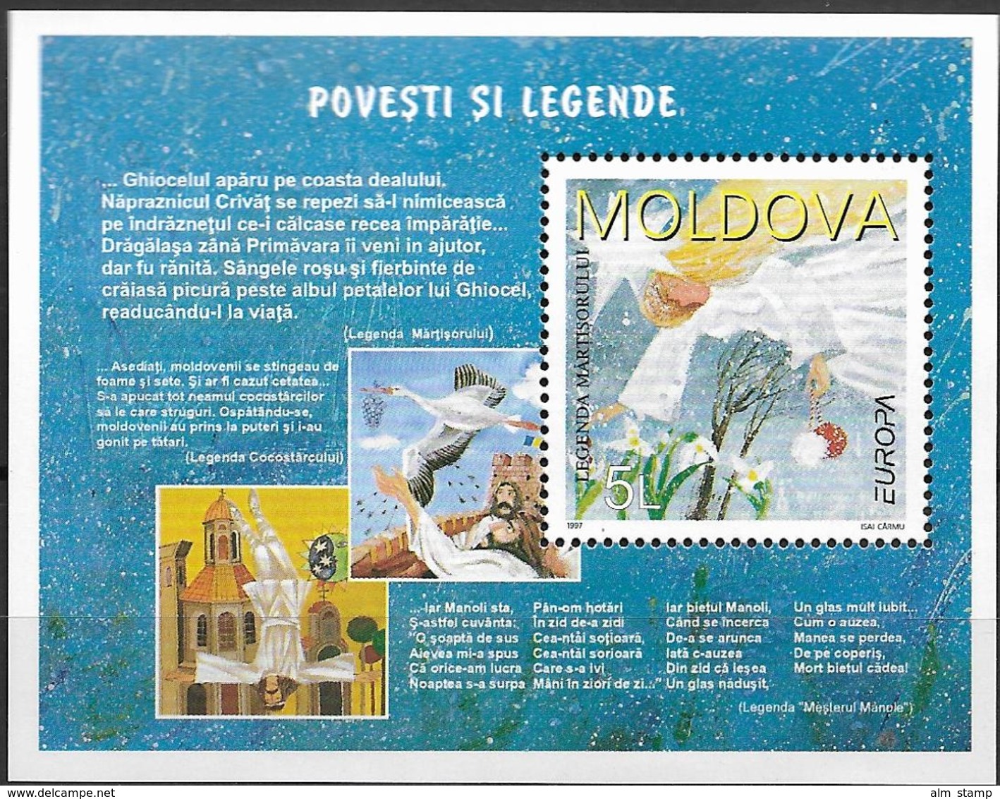 1997 Moldawien Moldava   Mi. Bl 12 ** MNH  Europa: Sagen Und Legenden - 1997