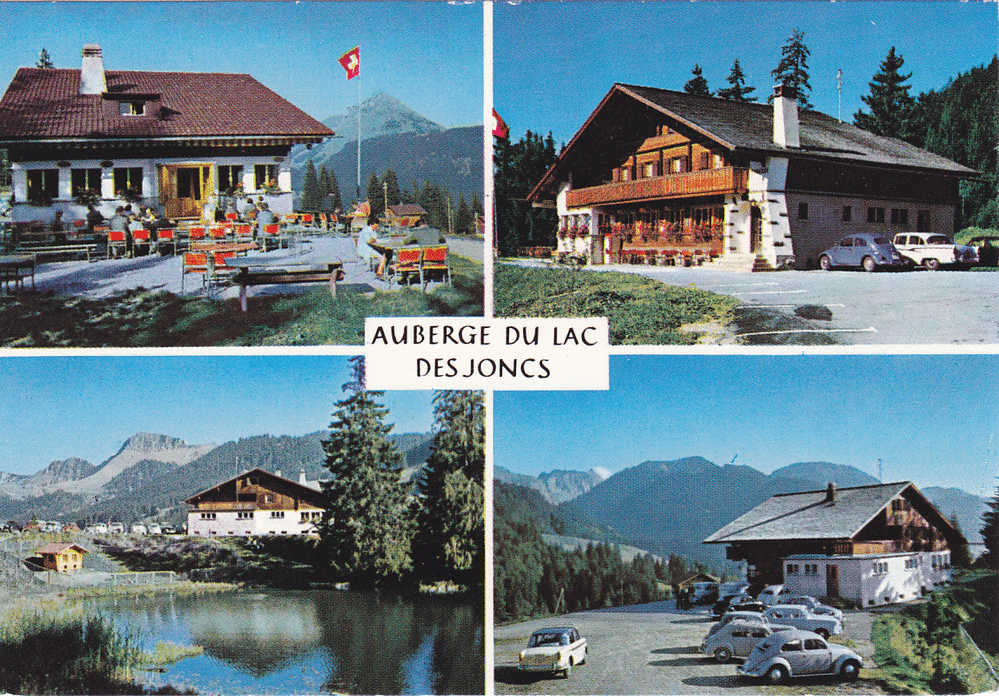 Auberge Du Lac Des Joncs  Sur Châtel St.Denis -  Cp.10 X 15 // Voitures Anciennes - Châtel-Saint-Denis