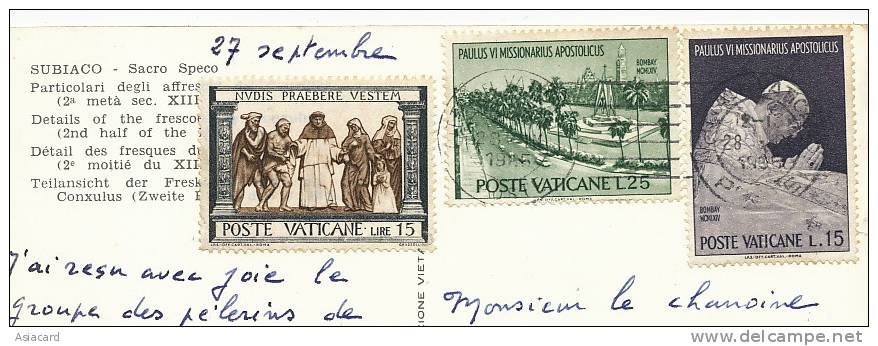 Subiaco 3 Timbres Vatican 1985 Paul VI Format 10 Par 15 - Vatican