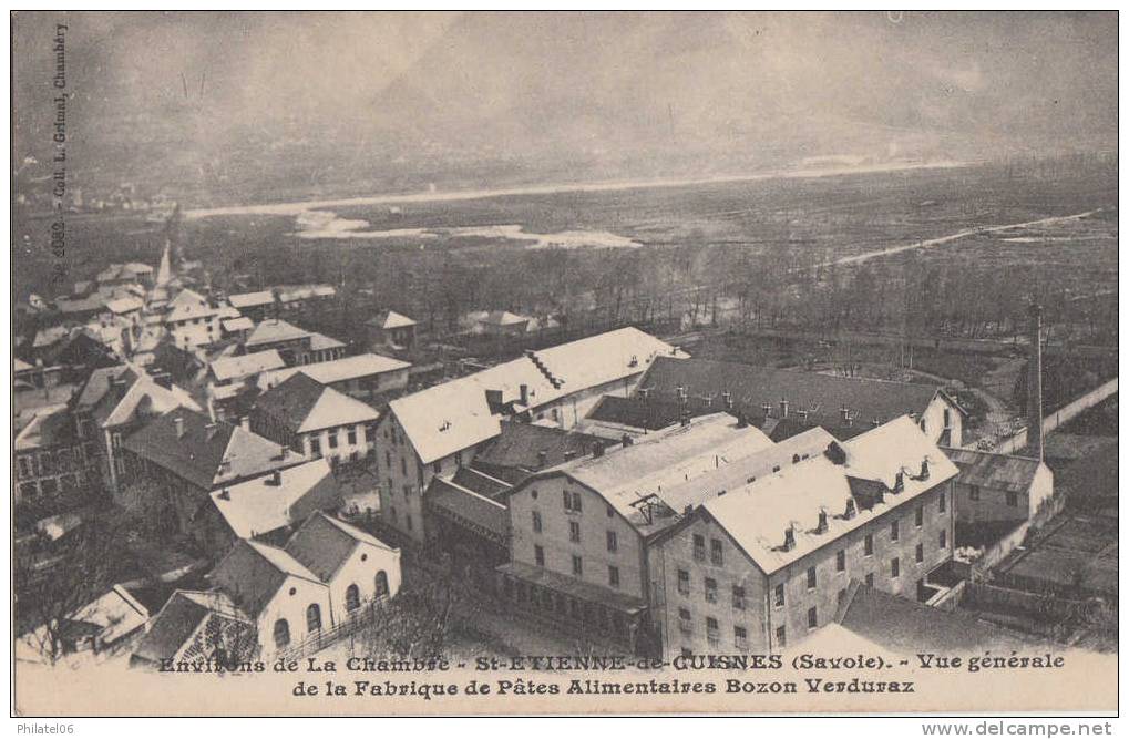 SAINT-ETIENNE-DE-CUISNES   (SAVOIE)  FABRIQUE DE PATES ALIMENTAIRES   CARTE  CIRCULEE EN 1910 - Autres & Non Classés