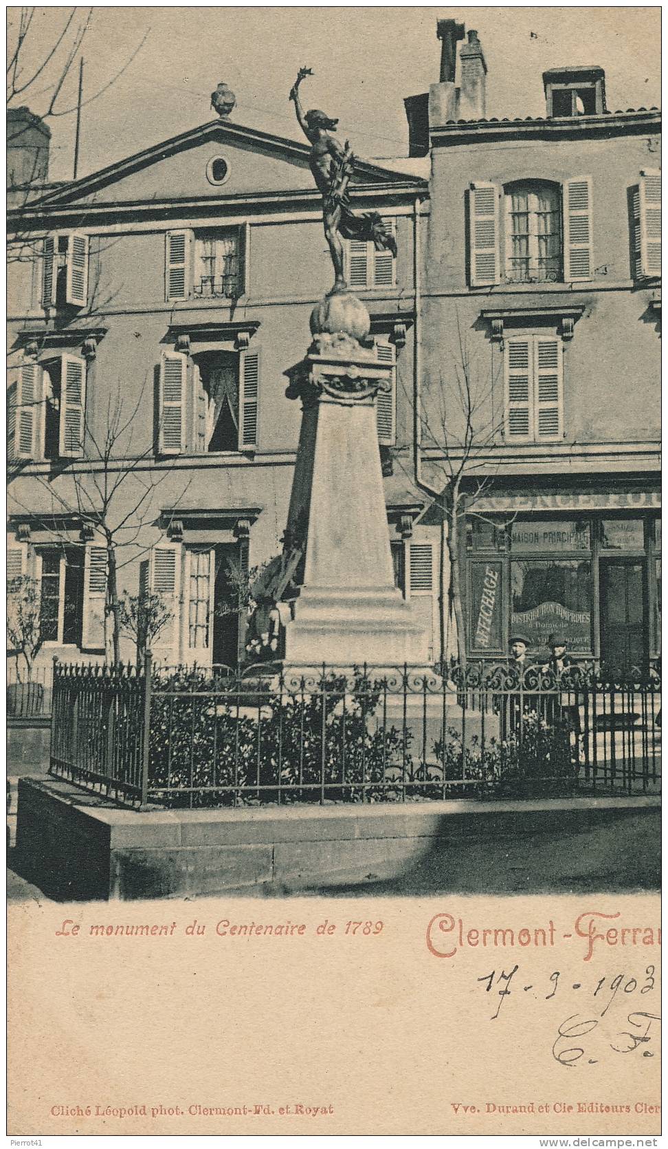 CLERMONT-FERRAND - Le Monument Du Centenaire De 1789 - Clermont Ferrand