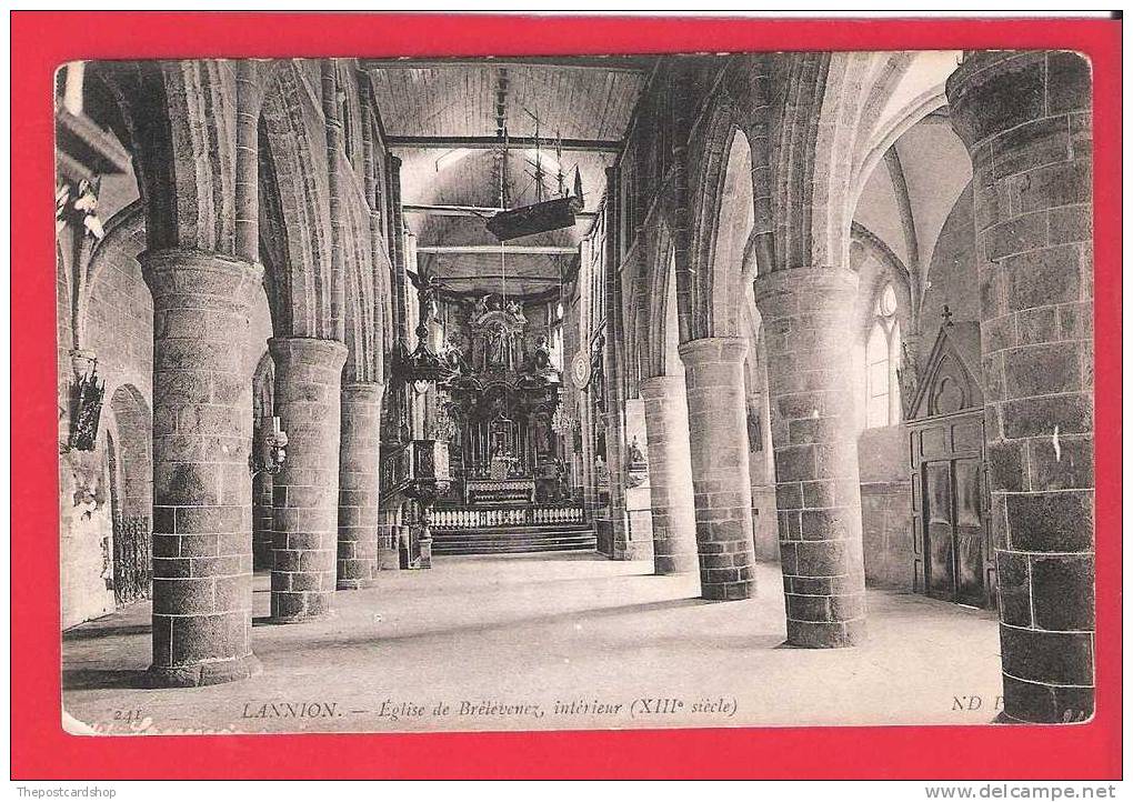 °°° CPA 22 Lannion EGLISE DE BRELEVENEZ INTERIEUR No241 ND MORE Lannion LISTED FOR SALE - Lannion