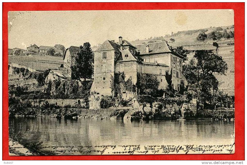 * RIVAZ-Château De Glerolles-1911(2 Timbres) - Rivaz