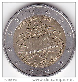 Coin The Netherlands 2 Euro 2007 50th Anniversary Of The Treaty Of Rome - Pays-Bas