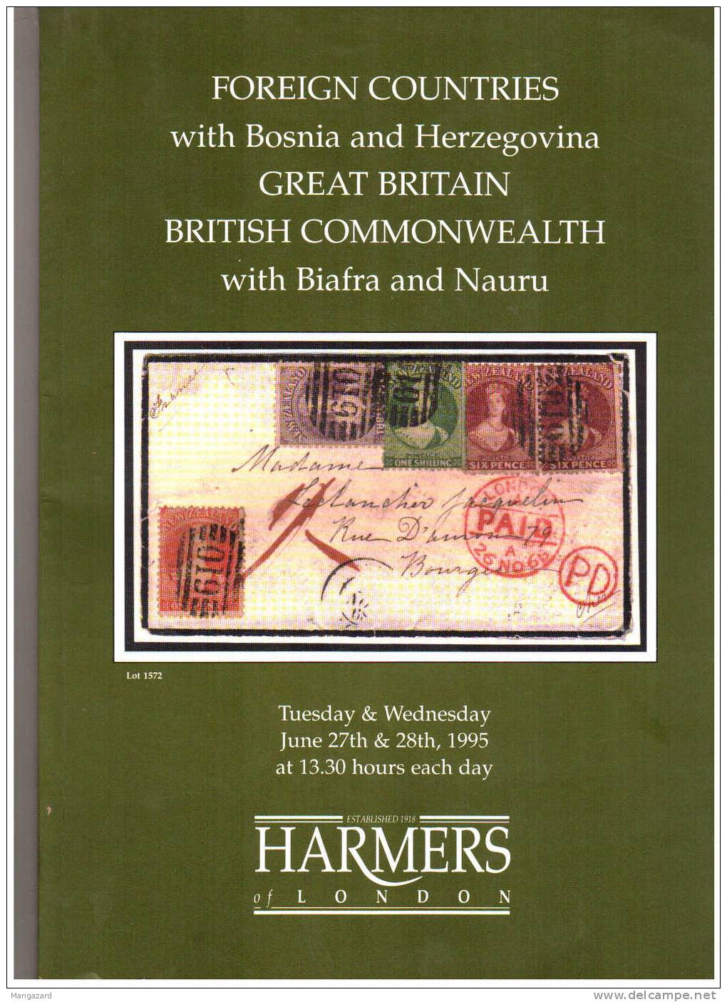 Bosnia & Herzegovina, Biafra Nauru Sauddi Arabia  GB Etc HARMERS 1995 72 Plates - Cataloghi Di Case D'aste