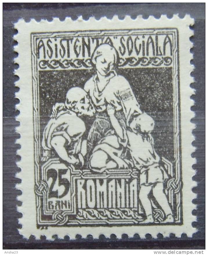 OS.18-9-2. Romania, 1921 - 1928 Asistenta Sociala 25 Bani - Neufs