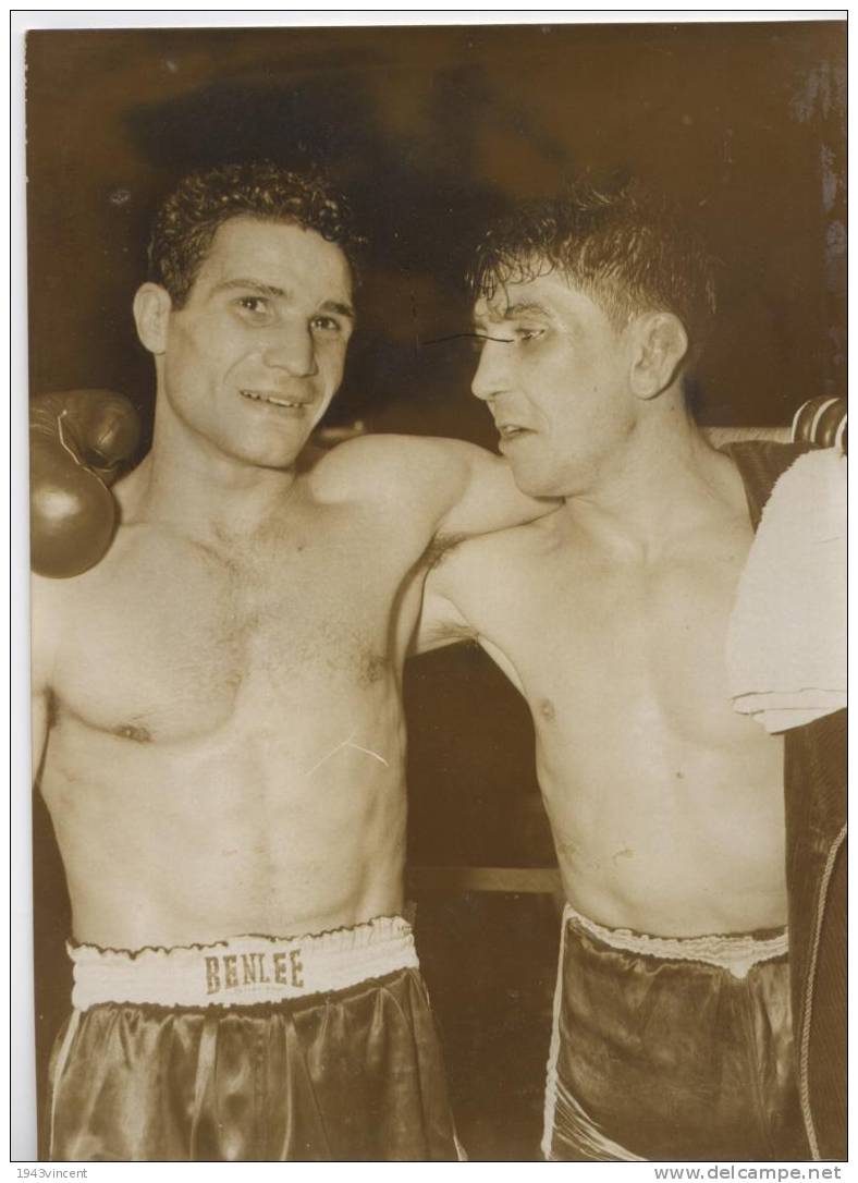 P 336 - PHOTO - BOXE - ROBERT COHEN Champion De France Bat En 15 Round, Ect 1953 - Voir Résumé - - Autres & Non Classés