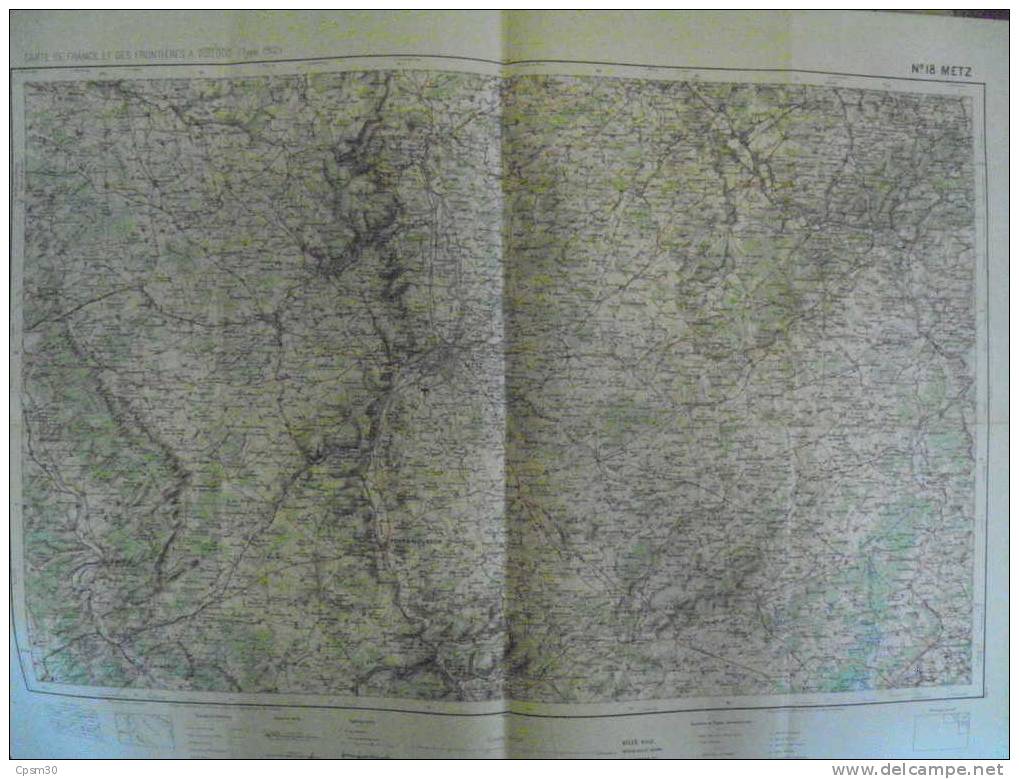 CARTE GEOGRAPHIQUE 57 MOSELLE METZ N° 18; Type 1912 Couleur - Topographische Karten
