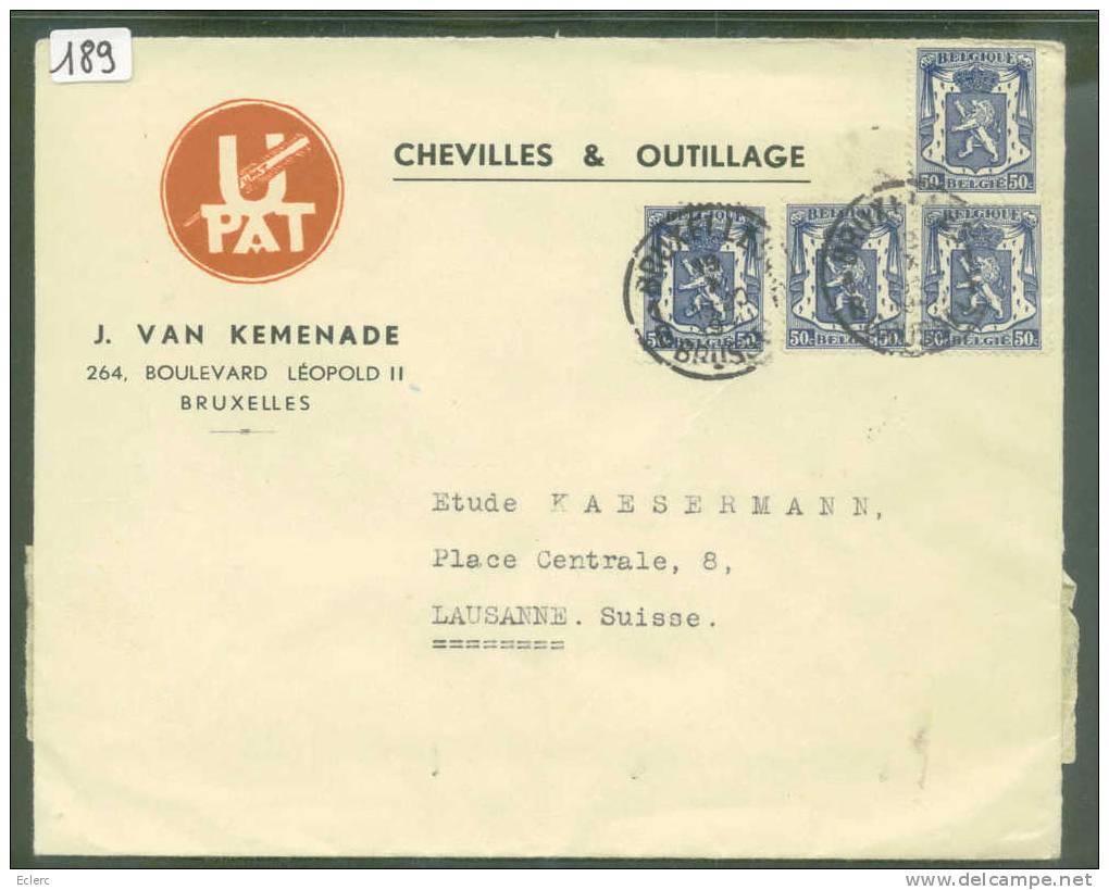 BELGIQUE - LETTRE CENSUREE DE BRUXELLES  POUR LA SUISSE - VOIR IMAGE POUR LES DETAILS - Weltkrieg 1939-45 (Briefe U. Dokumente)