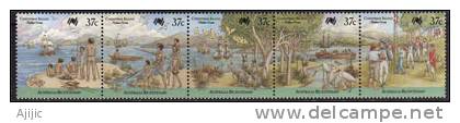 Ile Christmas.  Rencontre Des Aborigenes Et Des Colons En Australie En 1788. 5 T-p Neufs ** - Christmas Island