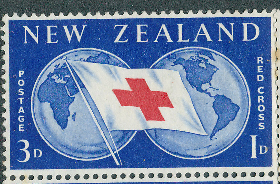 New Zealand 1959 3d+1d Red Cross Block Of 6  M.N.H. With Printing Error - Other & Unclassified