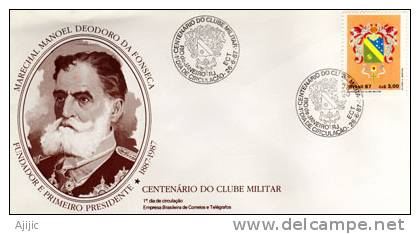 BRESIL.Marechal Manoel D.da Fonseca. Premier President Du Bresil. Club Militaire De Rio. - Covers & Documents