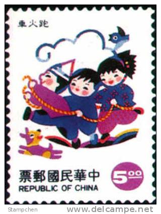 Taiwan Sc#2950 1994 Toy Stamp Playing Train With Rope Dog Bird Boy Girl Child Kid - Ungebraucht