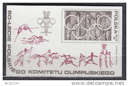 POLAND 1979 60th ANNIVERSARY POLISH OLYMPIC COMMITTEE MS NHM Basketball High Jump Horse Sking Pole Vault Swimming Sports - Nuevos