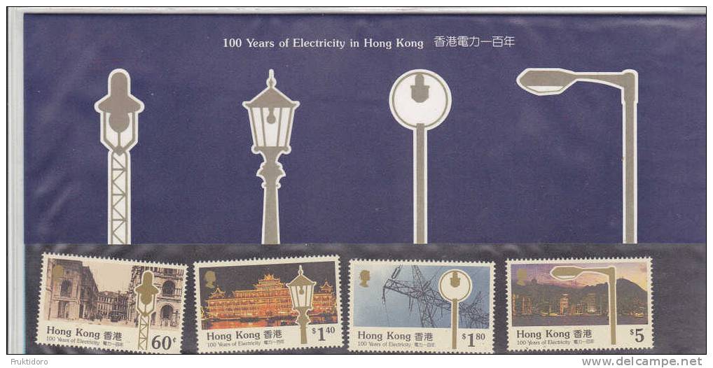 Hong Kong 1990 100 Years Electricity In Hong Kong * * - Ungebraucht