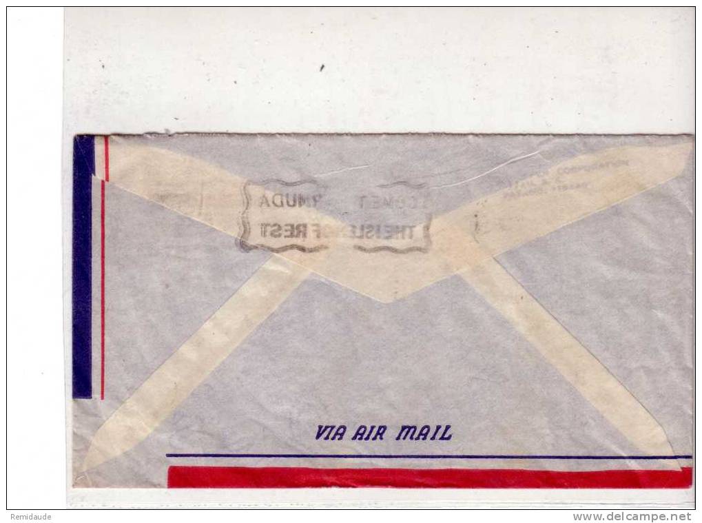 BERMUDA - 1948 - LETTRE PAR AVION De HAMILTON Pour Les USA (PHILADELPHIA) - OBLITERATION MECANIQUE - Bermudas