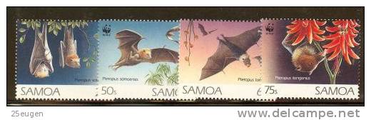 SAMOA 1993 MICHEL NO: 754-757  MNH - Pipistrelli