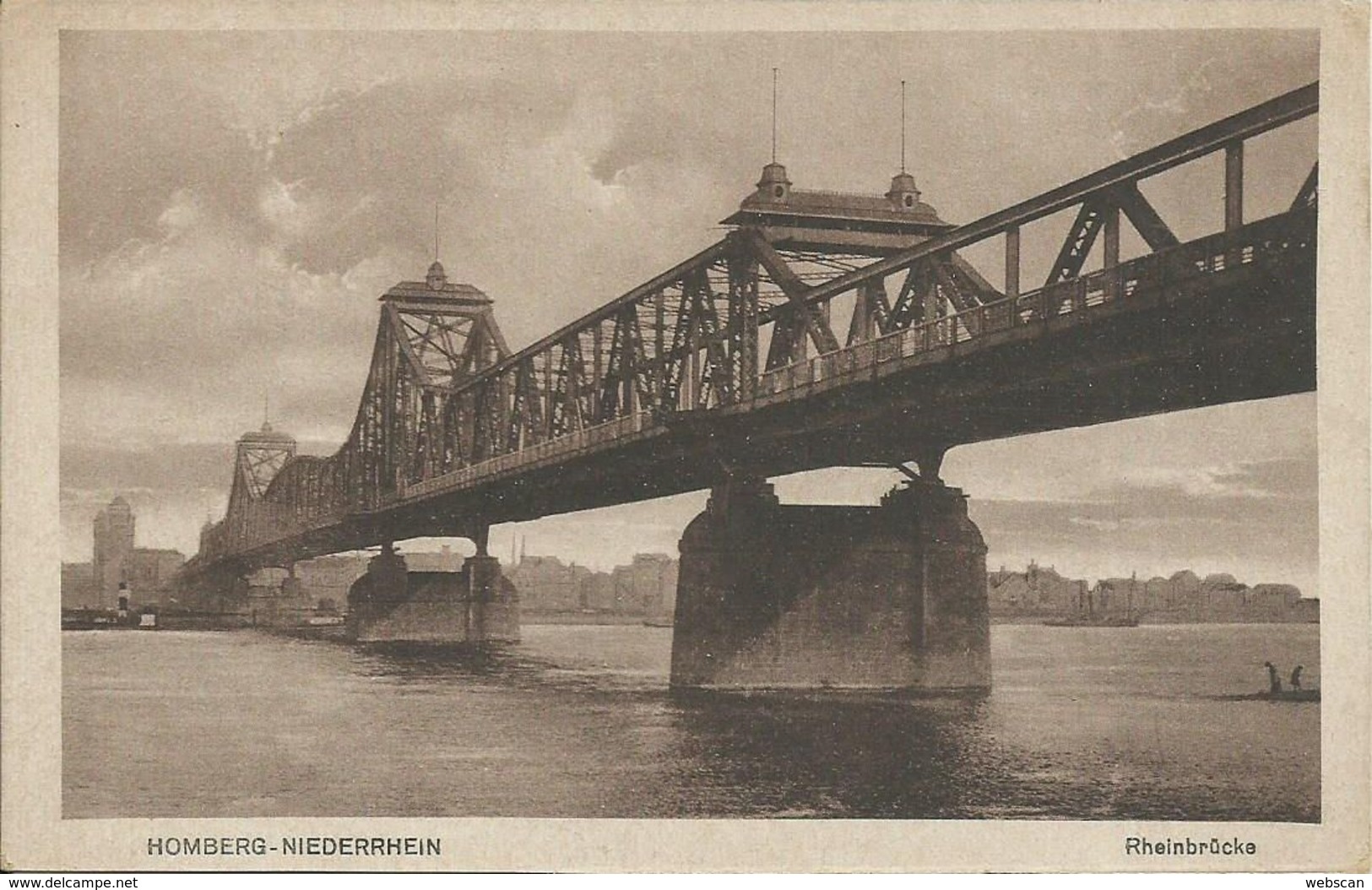 AK Duisburg Homberg Rheinbrücke 1919 #06 - Duisburg