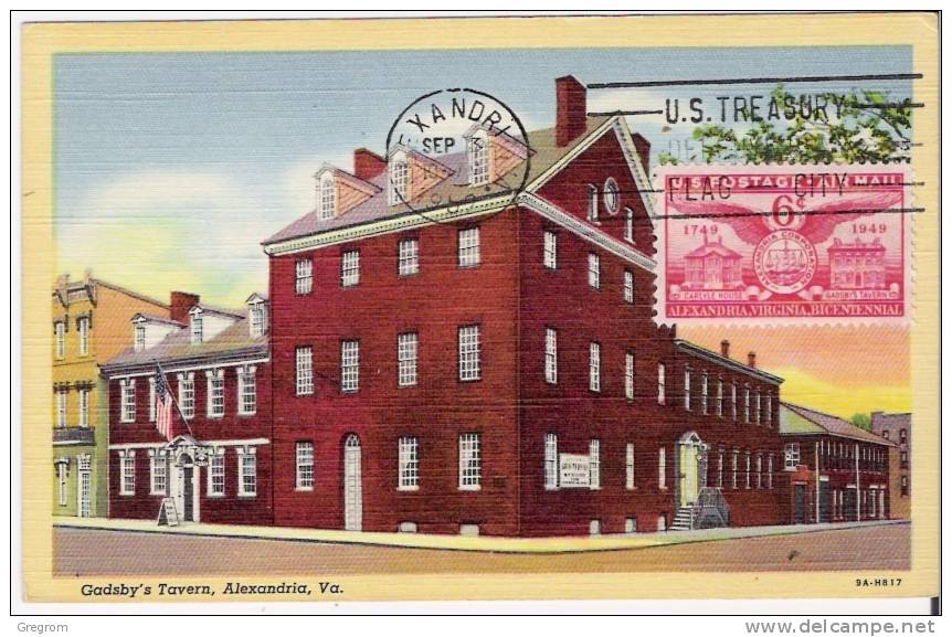 Etats Unis USA ( CM ) Yt AV 40 , 1952 Gadsby's Tavern , Alexandria ( Maximum Card ) - Maximum Cards