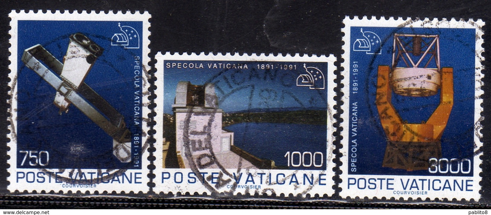 CITTÀ DEL VATICANO VATIKAN VATICAN 1991 SPECOLA VATICANA SERIE COMPLETA COMPLETE SET USATA USED OBLITERE' - Oblitérés