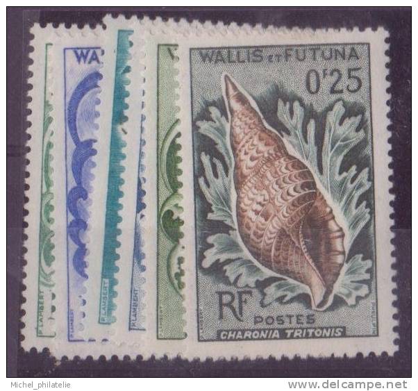 WALLIS ET FUTUNA N° 162/67* NEUF AVEC CHARNIERE FAUNE COQUILLAGES - Neufs