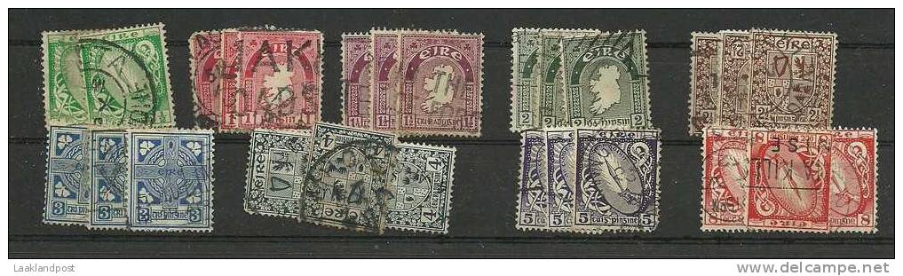 IRELAND 1922 ISSUES FINE USED NICE LOT - Oblitérés