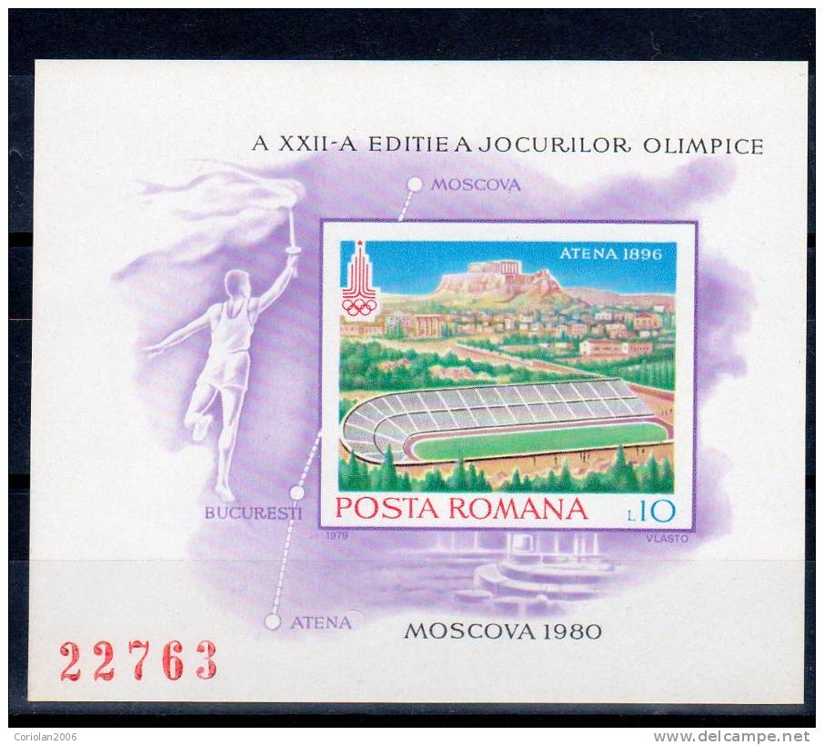 Romania 1980 / Olympic Games Moscova 1980 / Imperforated MS - Neufs