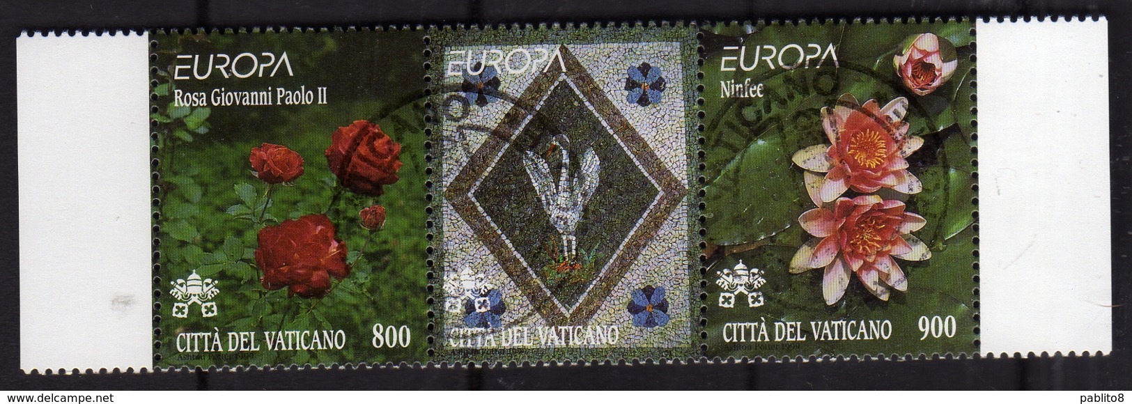 CITTÀ DEL VATICANO VATICAN VATIKAN 1999 EUROPA UNITA CEPT SERIE COMPLETA  COMPLETE SET USATA USED OBLITERE' - Oblitérés