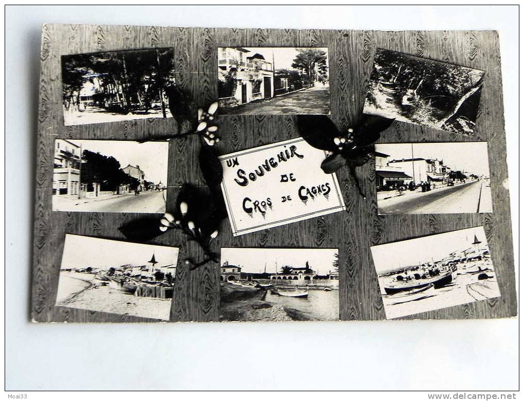 Carte Postale Ancienne : Souvenir De CROS DE CAGNES En 8 Vues - Autres & Non Classés