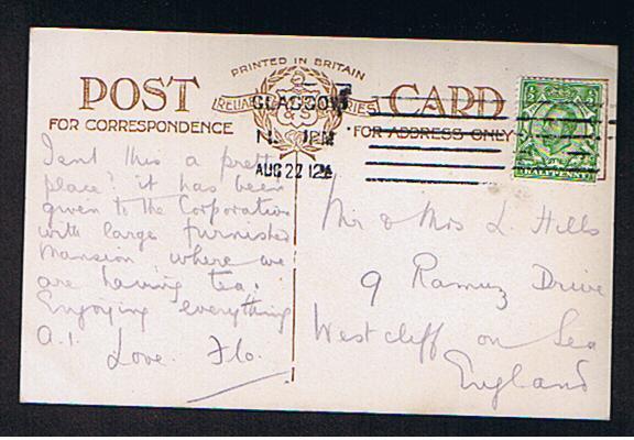 RB 643 - 1912 Real Photo Postcard Old Water Mill Rouken Glen Glasgow Scotland - Lanarkshire / Glasgow