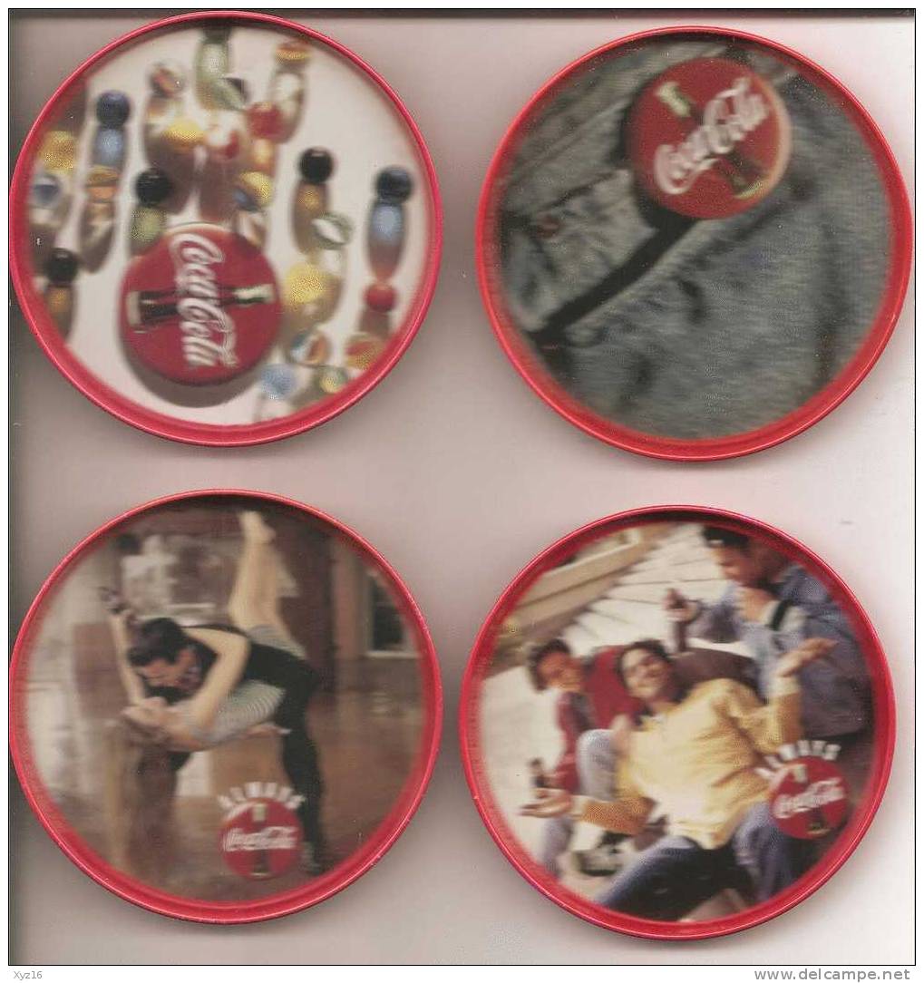 4 SOUS VERRES COCA COLA - Coasters