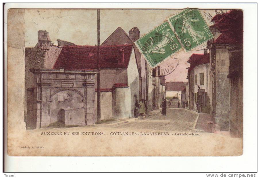 CPA De Coulanges La Vineuse (Yonne 89): Grande Rue - Coulanges La Vineuse