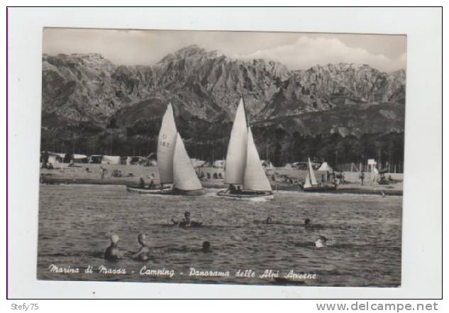 Marina Di Massa-camping-panorama Alpi Apuane-barche A Vela - Massa