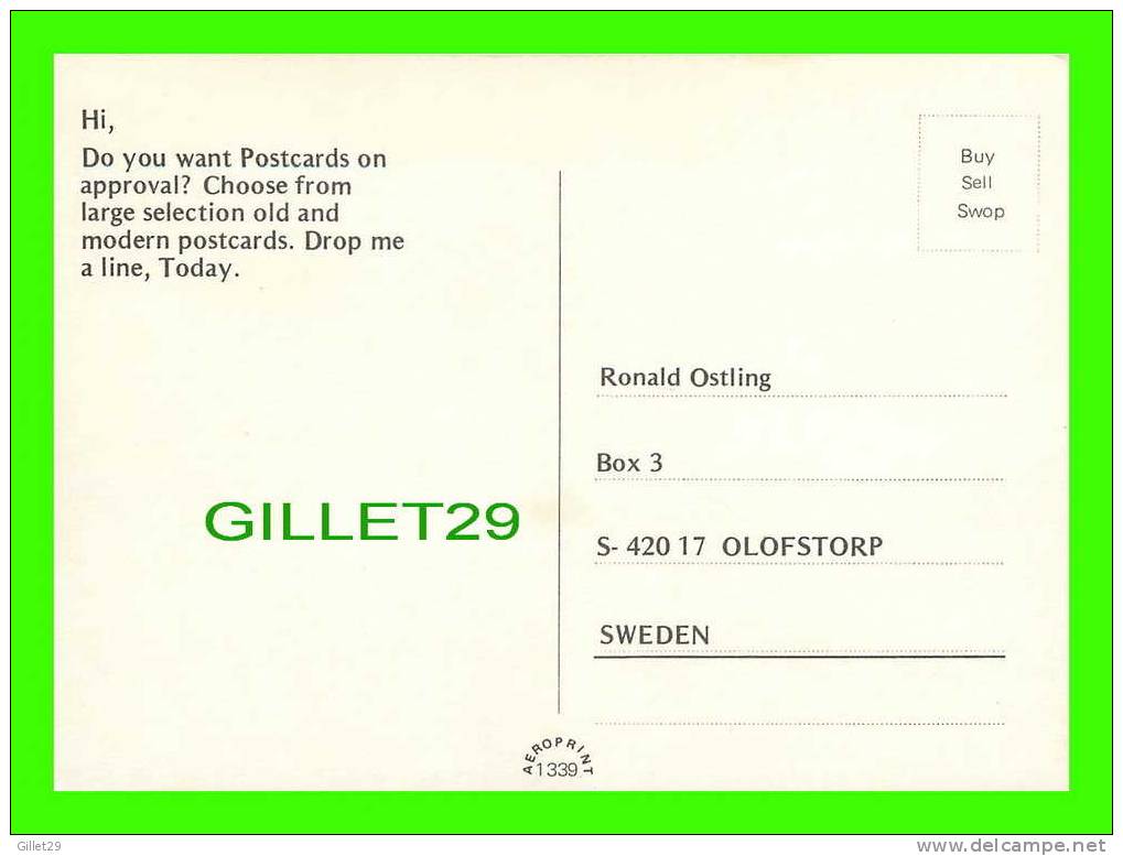 OLOFSTORP, SWEDEN - RONALD OSTLING POSTCARDS BUSINESS - - Svezia