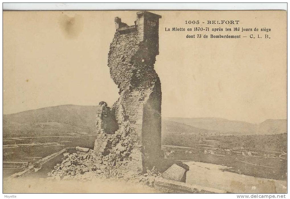 CPA-90-BELFORT-LA MIOTTE EN 1870-71 APRES 103 JOURS DE SIÈGE DONT 73 DE BOMBARDEMENT - Belfort – Siège De Belfort