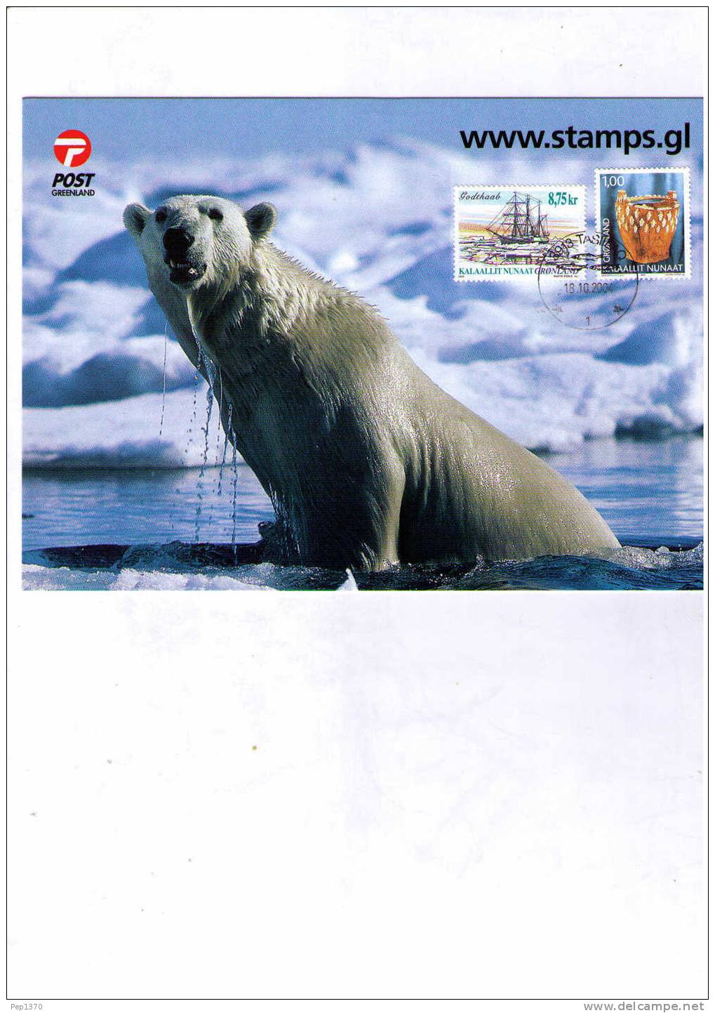 GROENLANDIA 2004 - TARJETA POSTAL - Osos