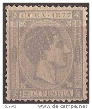 CU40-LB836.CUBA ESPAÑOLA.Alfonso Xlll. 1877.(Ed 40) Sin Goma.MAGNIFICO. - Kuba (1874-1898)