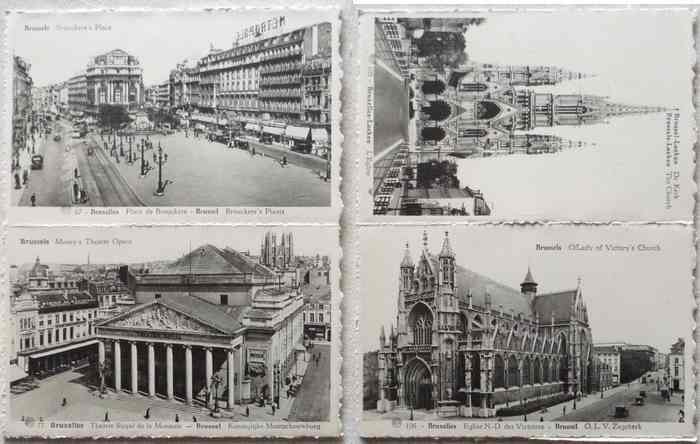 BELGIUM / BELGIQUE - Lot 4 Vintage Postcards - Views Of Brussels / Lot 4 CPA Bruxelles Ca. 1920s - A. Dohmen Editeur - Lotes Y Colecciones