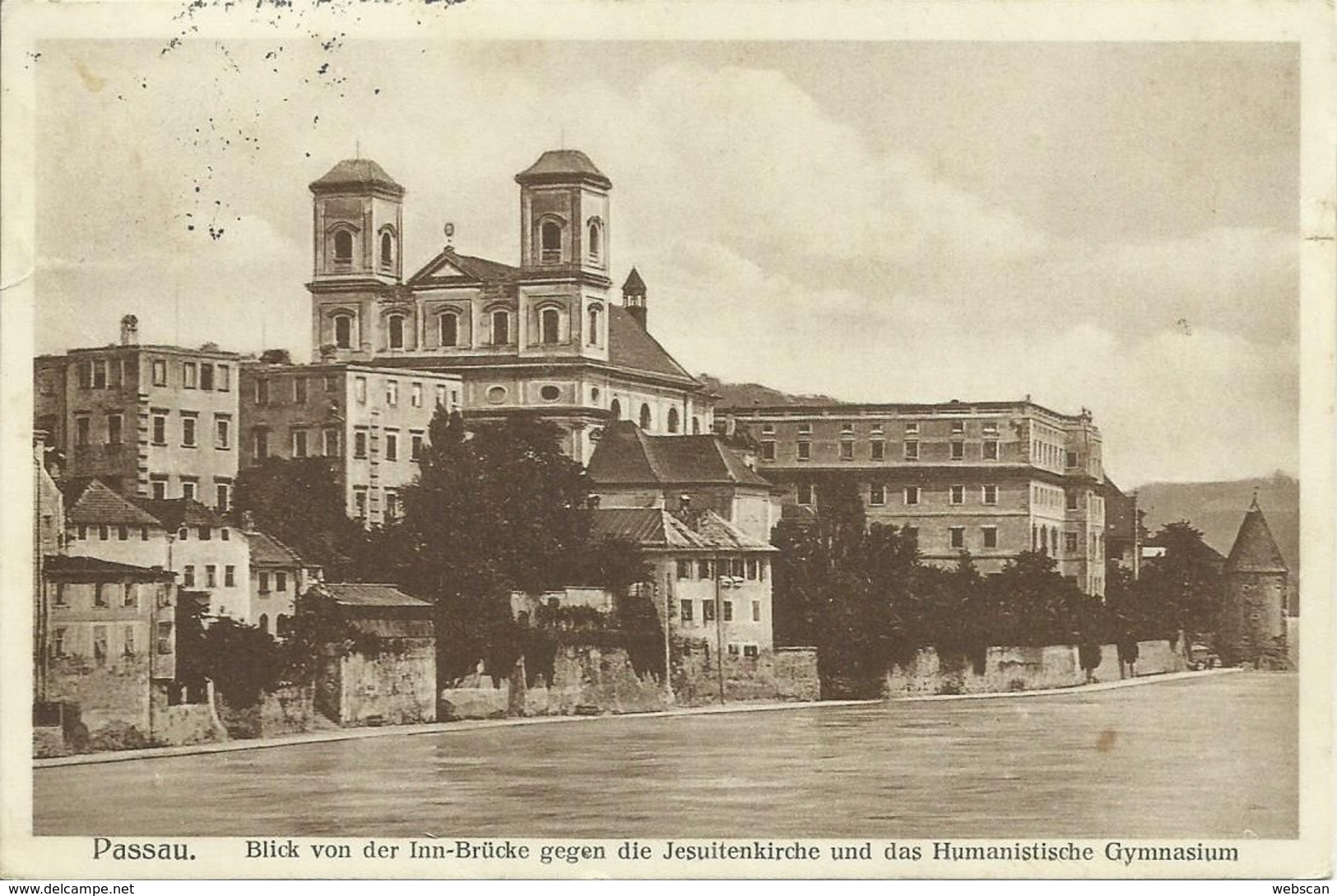 AK Passau Jesuitenkirche & Humanist. Gymnasium 1937 #51 - Passau